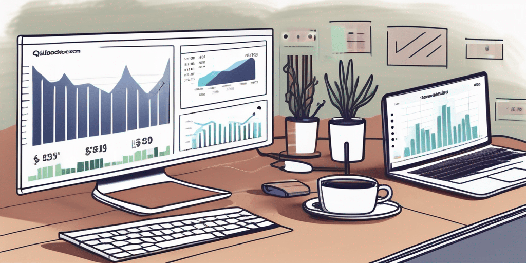 A computer screen displaying a quickbooks dashboard with different graphs and charts representing personal budgeting and finance management